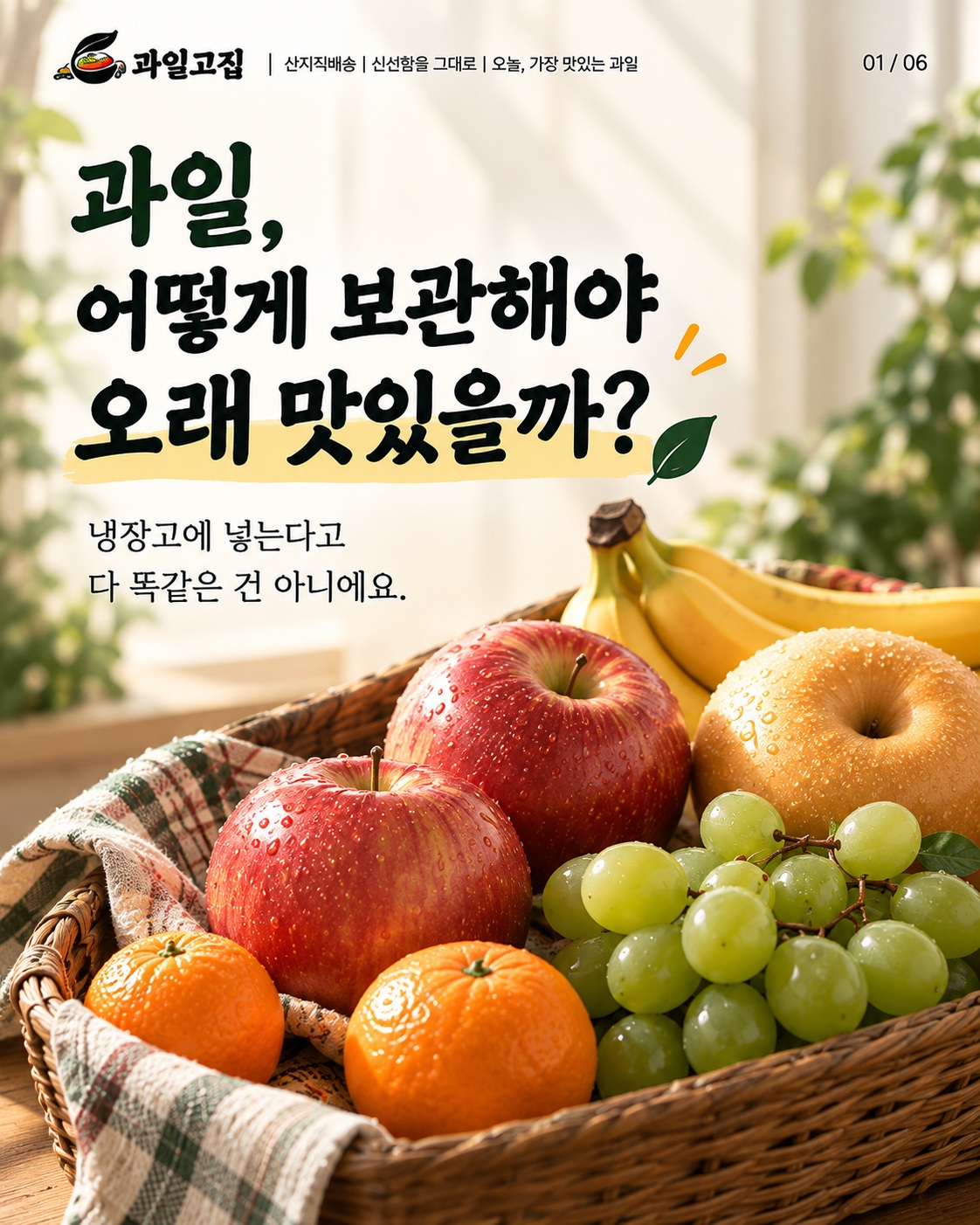 과일 보관 안내